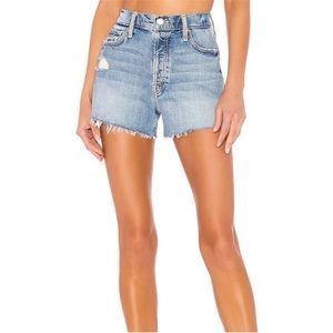 Mother Tomcat Kick Fray Short true confessions wash denim shorts NWT